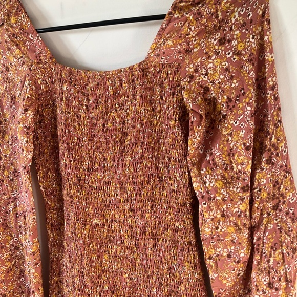 Japna Smocked Long Sleeve Mini Dress - Picture 3 of 5